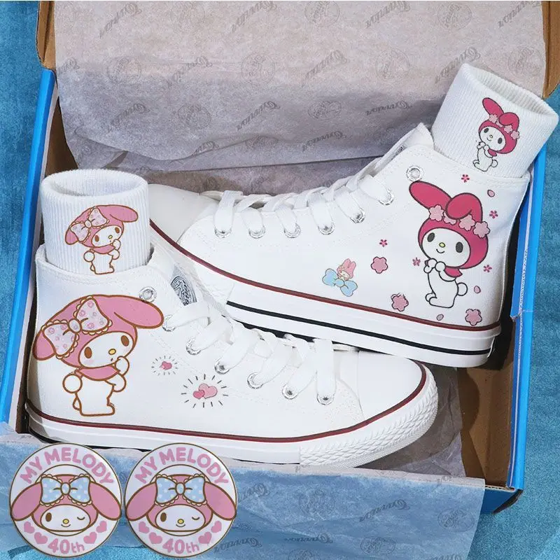 Sweet Kuromi Cinnamoroll Anime Kawaii Sanrio Canvas Shoes Cute Cartoon My Melody Ins Casual Board Sneakers Gifts for Kids
Sweet Kuromi Cinnamoroll Anime Kawaii Sanrio Canvas Shoes Cute Cartoon My Melody Ins Casual Board Sneakers Gifts for Kids