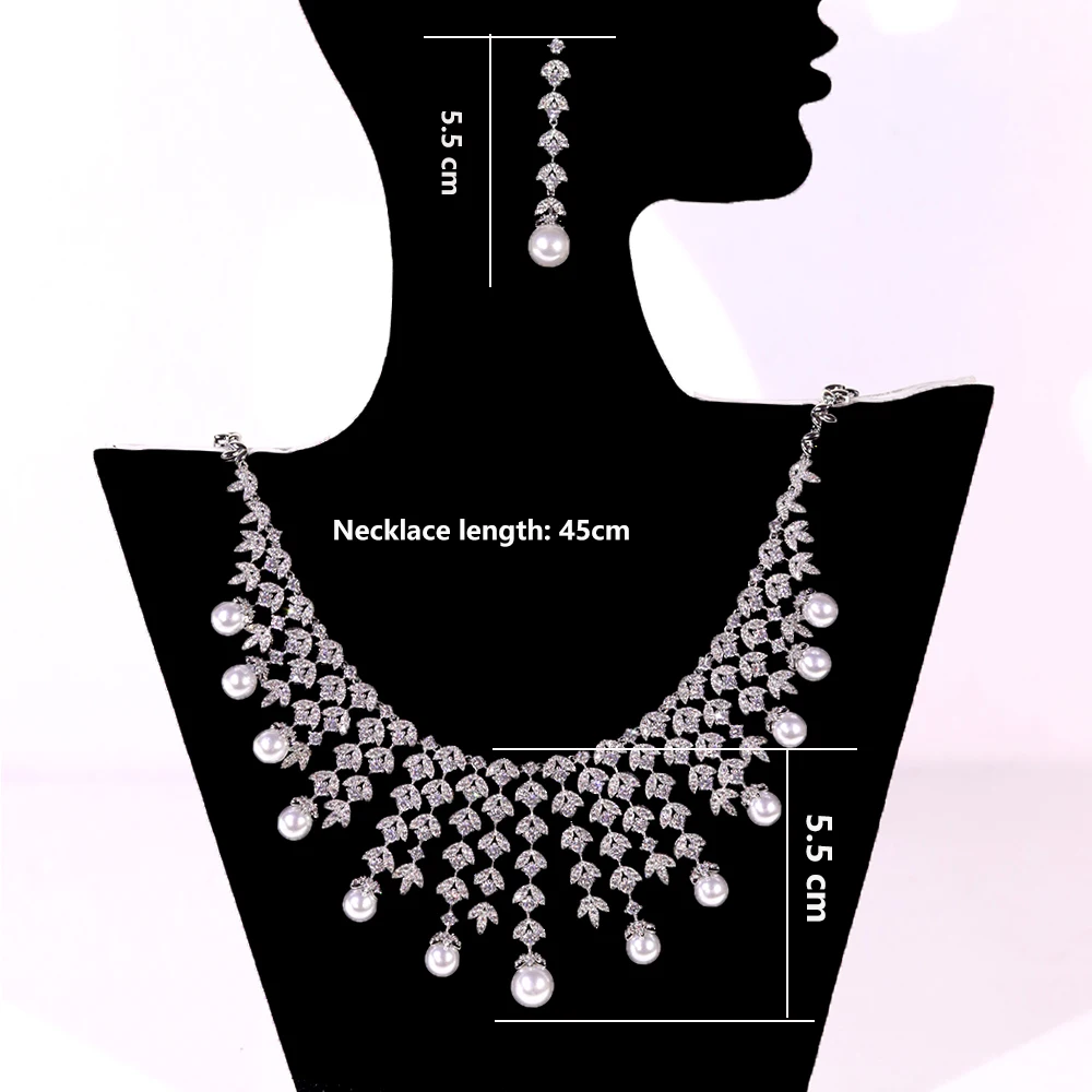 3A Cubic Zirconia Silver Color Tassel Necklace Luxury Pearl Jewelry Sets Bridal Dubai Wedding PROM Accessories 8 Mallzona Sedbf33ba1716413b9e28b251894fce6bF 3A Cubic Zirconia Silver Color Tassel Necklace Luxury Pearl Jewelry Sets Bridal Dubai Wedding PROM Accessories Mallzona