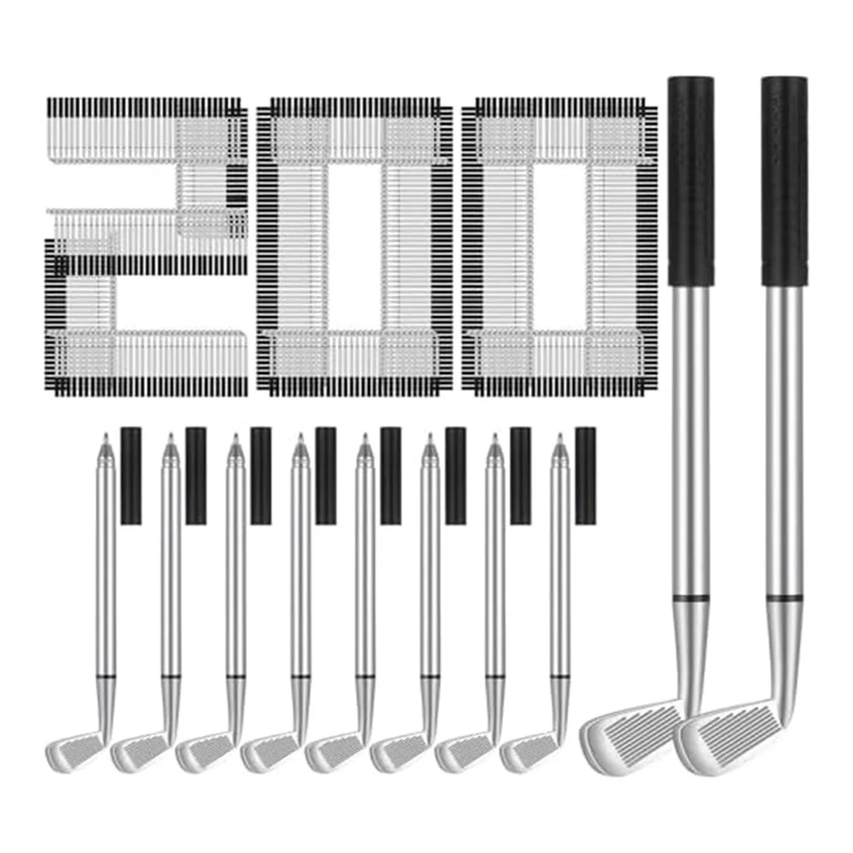 200Pcs Golf Ballpoint Pens Decorative Golf Club Pens for Office Colleagues Office Stationery Supplies Black
200Pcs Golf Ballpoint Pens Decorative Golf Club Pens for Office Colleagues Office Stationery Supplies Black
