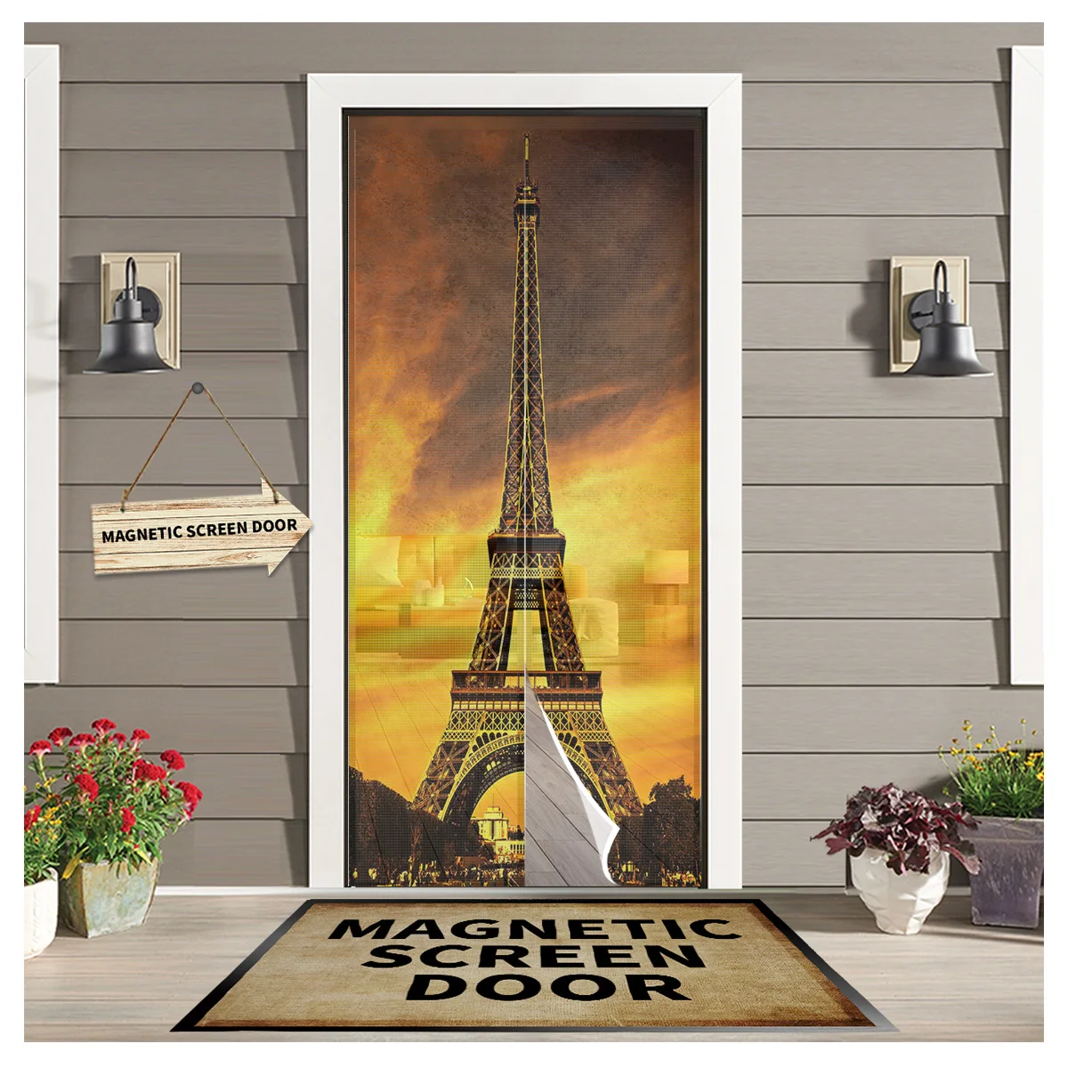 Eiffel Tower Sunset City Scenery Kitchen Door Curtain Mosquito-proof Window Screen Bedroom Magnetic Door Curtain
Eiffel Tower Sunset City Scenery Kitchen Door Curtain Mosquito-proof Window Screen Bedroom Magnetic Door Curtain