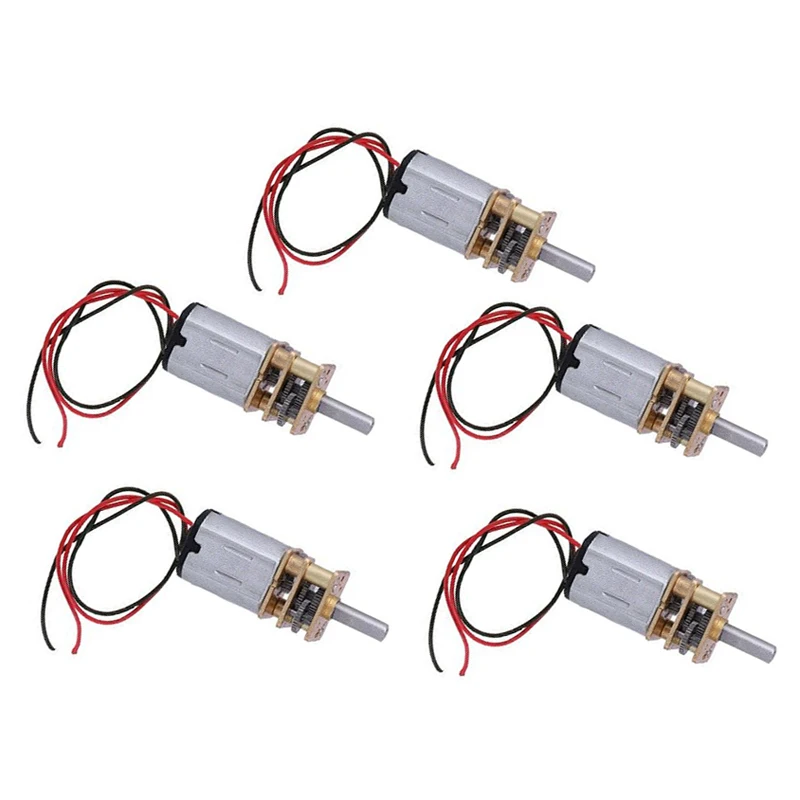 5Pcs Mini Slow Speed Full Metal N20 Gear Motors Gearboxes Reducers Fit for Home Appliance Robot RC Cars 3V-6V
5Pcs Mini Slow Speed Full Metal N20 Gear Motors Gearboxes Reducers Fit for Home Appliance Robot RC Cars 3V-6V