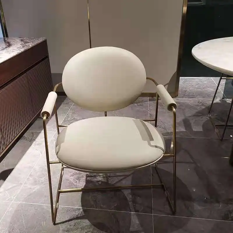 Light Luxury Modern Creative Chair House Stainless Steel Leather Chair With Armrest Italian Dining Chair Designer Furnitures
Light Luxury Modern Creative Chair House Stainless Steel Leather Chair With Armrest Italian Dining Chair Designer Furnitures