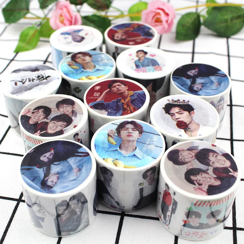 1PC The Untamed Xiao Zhan Wang Yibo Cai Xukun Zhu Yilong Re Ba Zhao Liying Zhang Yixing Word of Honor Youth with You Washi Tape
1PC The Untamed Xiao Zhan Wang Yibo Cai Xukun Zhu Yilong Re Ba Zhao Liying Zhang Yixing Word of Honor Youth with You Washi Tape