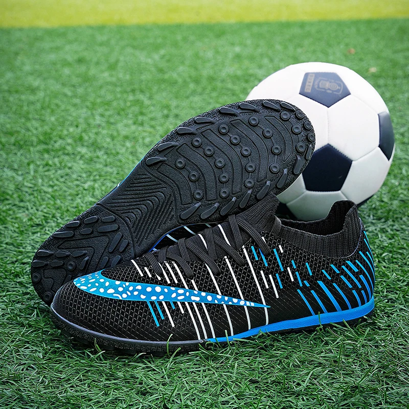 

Men Football Boots Non Slip Mens Turf Soccer Shoes Fashion Trend Male Futsal Sneakers Training Soccer Cleats TF Society Chuteira