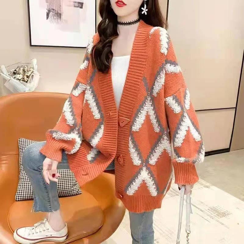 Autumn Winter Women's Fashion Oversized Cardigans Thick Warm Long Sleeve Button Casual Knitted Sweater for Female Clothing Coats
Autumn Winter Women's Fashion Oversized Cardigans Thick Warm Long Sleeve Button Casual Knitted Sweater for Female Clothing Coats
