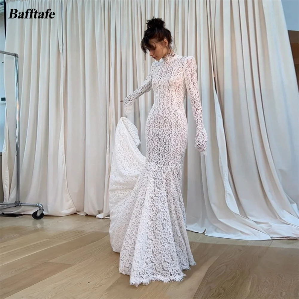 Bafftafe Mermaid Lace Wedding Dresses Israel High Neck Beaded Long Sleeves Bride Wedding Gowns Fishtail Women Bridal Dress 2023
Bafftafe Mermaid Lace Wedding Dresses Israel High Neck Beaded Long Sleeves Bride Wedding Gowns Fishtail Women Bridal Dress 2023