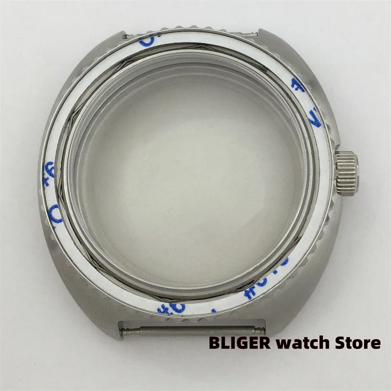 BLIGER 43mm Case Silver Stainless Steel Sapphire Glass Fits NH35 NH36 Movement Watch Accessories Men's Watch Case
BLIGER 43mm Case Silver Stainless Steel Sapphire Glass Fits NH35 NH36 Movement Watch Accessories Men's Watch Case