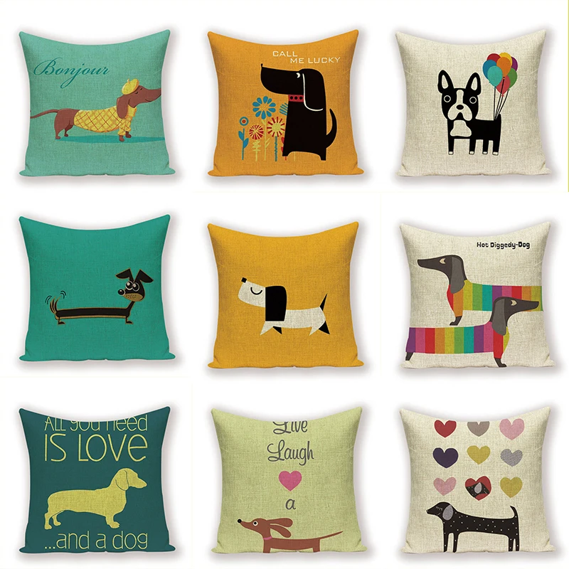 Cute Dachshund Animal Puppy Linen Pillow Cover Cotton Sofa Cushion Cover Home Decor Wholesale
Cute Dachshund Animal Puppy Linen Pillow Cover Cotton Sofa Cushion Cover Home Decor Wholesale