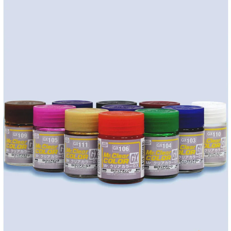 18ML GUNZE GX101-GX113 Transparent Oily Gloss Paint Pigment For DIY Plastic Doll Car Military Model Kit Coloring Building Tool
18ML GUNZE GX101-GX113 Transparent Oily Gloss Paint Pigment For DIY Plastic Doll Car Military Model Kit Coloring Building Tool