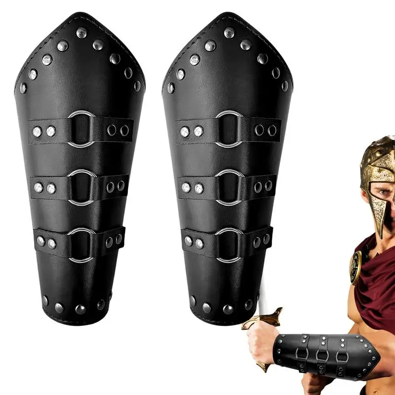 Medieval Vambrace Arm Cuff Adjustable Leather Arm Guards Long Style Knights Medieval Battle Arm Guard Bracers Halloween Cosplay
Medieval Vambrace Arm Cuff Adjustable Leather Arm Guards Long Style Knights Medieval Battle Arm Guard Bracers Halloween Cosplay