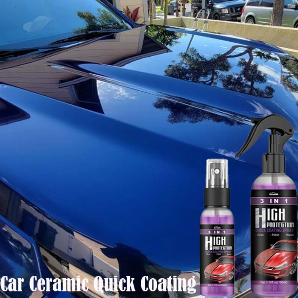 

3 IN 1 High Protection Nano Ceramic Quick Coating Spray Hydrophobic Body Polish Scratch Repair Cleaning Paint Care Wax Shine