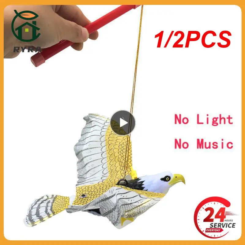 

1/2PCS Bird Repellent Hanging Eagle Flying Owl Repellent Scarer Decoy Protection Repellent Pest Control Scarecrow Garden Decor