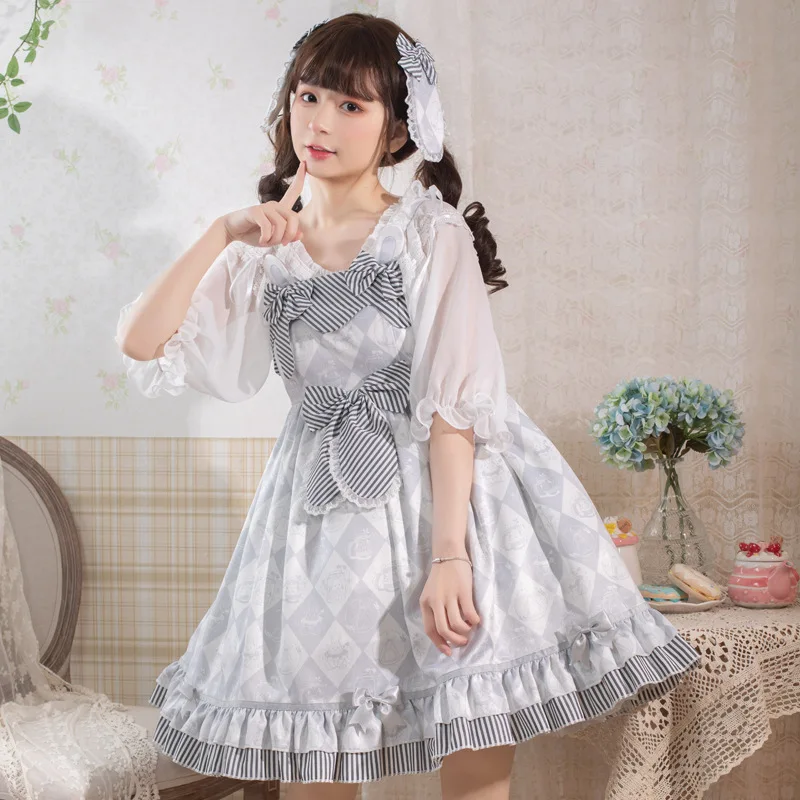 Women Kawaii Jumper Skirt Girls Lolita Dresses Miads Sleeveless Princess Sweet Cosplay Costume Dress Japanese Harajuku Dress
Women Kawaii Jumper Skirt Girls Lolita Dresses Miads Sleeveless Princess Sweet Cosplay Costume Dress Japanese Harajuku Dress