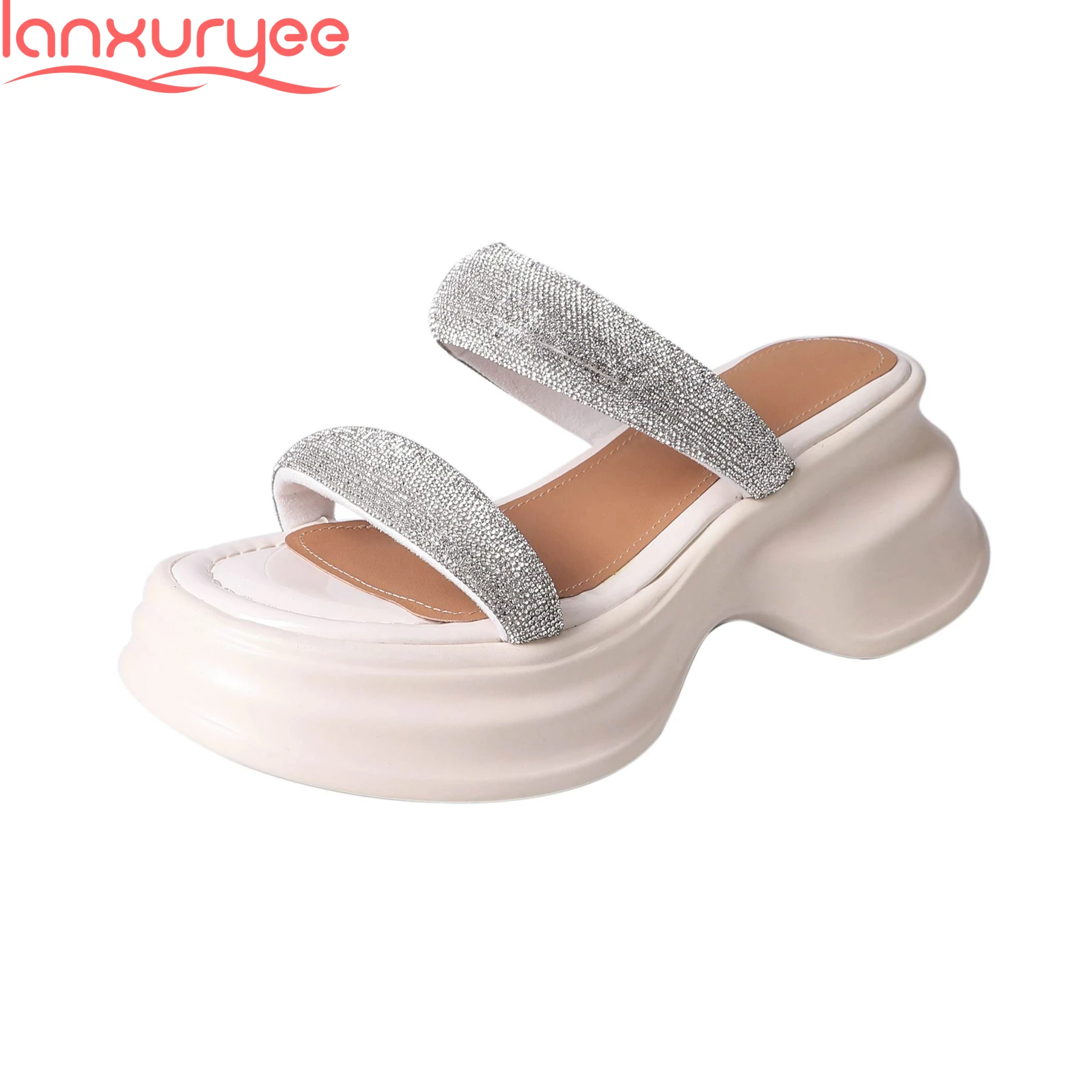 Lanxuryee Comfort Sequined Cloth Slip On Summer Shoes Slingback Mules High Heels Casual Office Lady Sexy Platform Women Sandals
Lanxuryee Comfort Sequined Cloth Slip On Summer Shoes Slingback Mules High Heels Casual Office Lady Sexy Platform Women Sandals