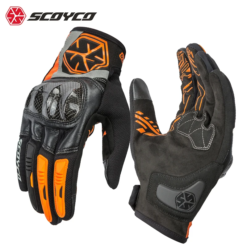 

SCOYCO Knight Equipment Motorcycle Gloves Motocross Motor Riding Guantes Moto Carbon Fiber Touch Screen Motorcycle Accessories