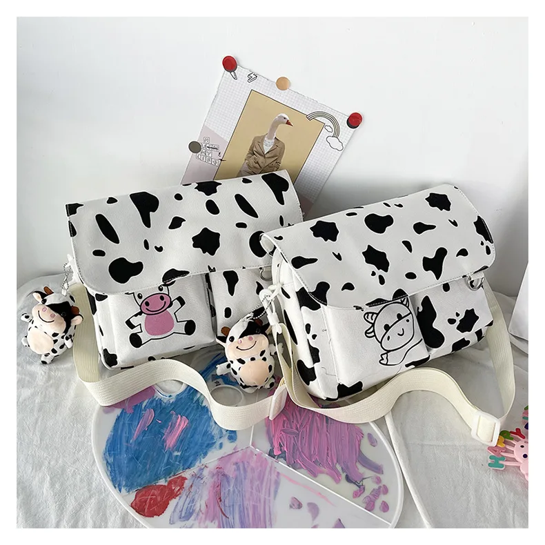 Canvas Cow Prints Crossbody Bags for Women Shoulder Bags Youth Fashion Ladies Handbag Messenger Bag Teenagers Girls School Bags
Canvas Cow Prints Crossbody Bags for Women Shoulder Bags Youth Fashion Ladies Handbag Messenger Bag Teenagers Girls School Bags