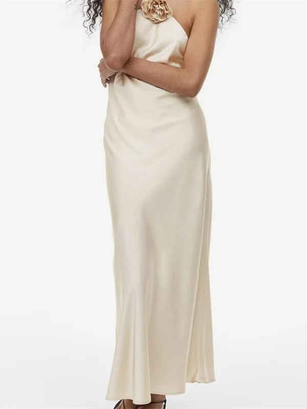 Solid Color Sexy Halter Backless Dress Woman Sleeveless Slim Dresses Streetwear Fashion 2024 Spring Summer New Vestidos
Solid Color Sexy Halter Backless Dress Woman Sleeveless Slim Dresses Streetwear Fashion 2024 Spring Summer New Vestidos