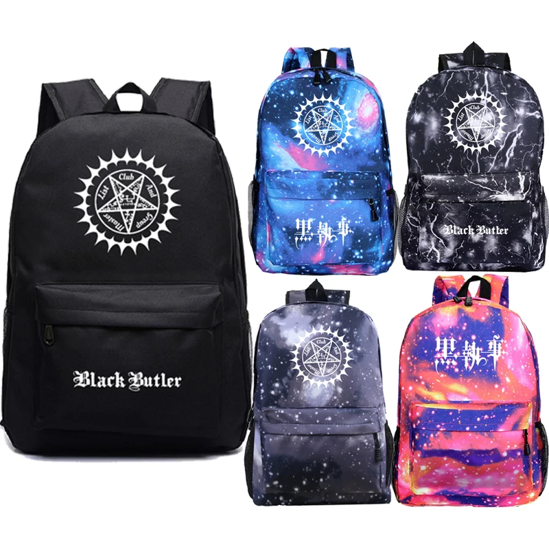 

Black Butler Backpack Travel Shouler Knapsack Kuroshitsuji Daily Mochila Boys Girls Schoolbag Kids Bookbag Men Women Laptop Bag