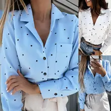Ladies Dot Printing Shirt All-match Cardigan Women Commute Spring Blouse for Date
Ladies Dot Printing Shirt All-match Cardigan Women Commute Spring Blouse for Date