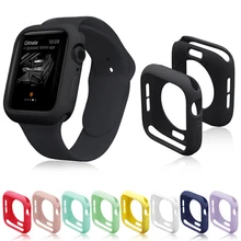 Soft Silicone Case for Apple Watch 45mm 42MM 38MM Bumper Cover Protection Shell for iWatch series 7 6 SE 5 4 3 2 44mm 41mm 40mm Soft Silicone Case for Apple Watch 45mm 42MM 38MM Bumper Cover Protection Shell for iWatch series 7 6 SE 5 4 3 2 44mm 41mm 40mm
