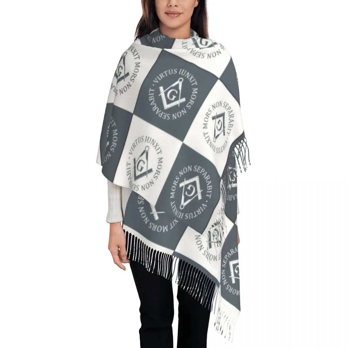 

Freemason Gold Square Masonic Shawls Wraps for Womens Winter Warm Large Soft Scarf Pashmina Shawl Scarves