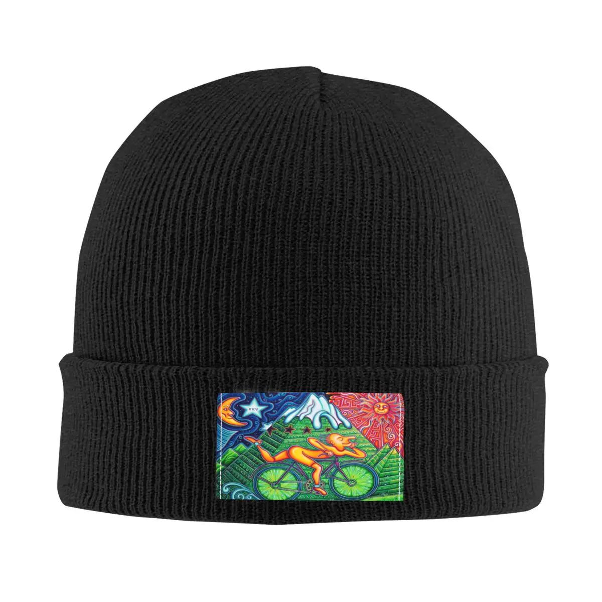 

Bicycle Day Acid 1943 Vintage Bonnet Hat Knitting Hats Men Women Cool Unisex Adult Albert Hofmann LSD Winter Warm Beanies Cap