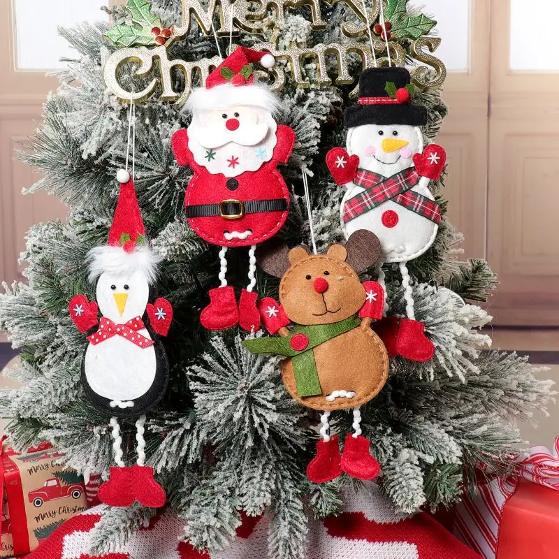 4pcs Santa Claus Christmas Ornaments Tree Decor Elk Snowman Christmas Doll Decorations for Home 2022 Navidad Pendant Gift Kids 
4pcs Santa Claus Christmas Ornaments Tree Decor Elk Snowman Christmas Doll Decorations for Home 2022 Navidad Pendant Gift Kids