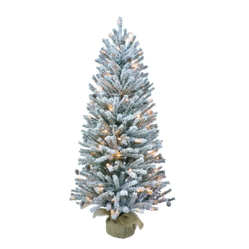 Pre-Lit 3' Flocked Fir Artificial Christmas Tree with Pines Cones and 50 Lights, Green
Pre-Lit 3' Flocked Fir Artificial Christmas Tree with Pines Cones and 50 Lights, Green
