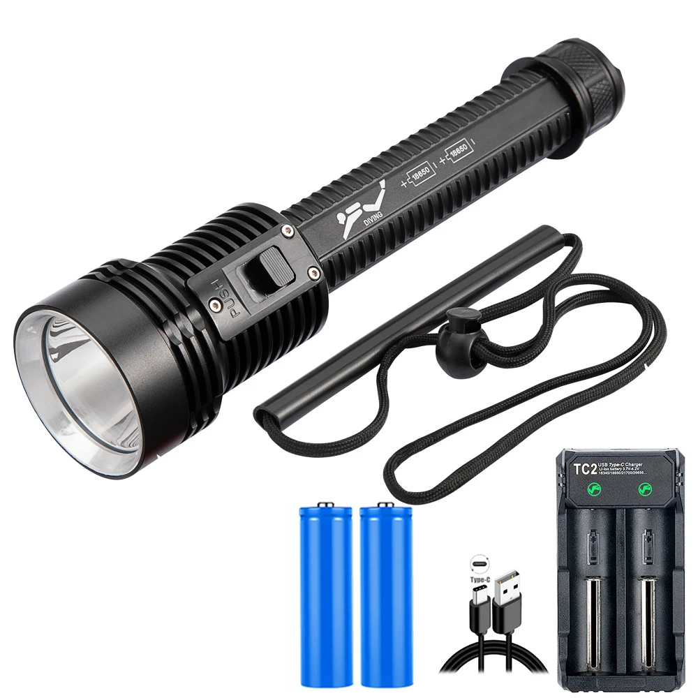 Diving Flashlight XHP70 LED 3000LM Flashlight White/Yellow Light Magnetic Control Switch Professional Diving Light 18650 Battery
Diving Flashlight XHP70 LED 3000LM Flashlight White/Yellow Light Magnetic Control Switch Professional Diving Light 18650 Battery