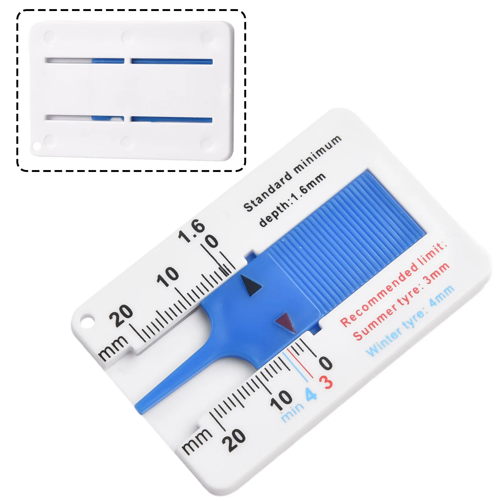 Depth Caliper Tire Tread Ruler 0~20mm 40mm/1.57inch 65mm/2.56inch Compact Design Convenient To Store Easy To Use
Depth Caliper Tire Tread Ruler 0~20mm 40mm/1.57inch 65mm/2.56inch Compact Design Convenient To Store Easy To Use