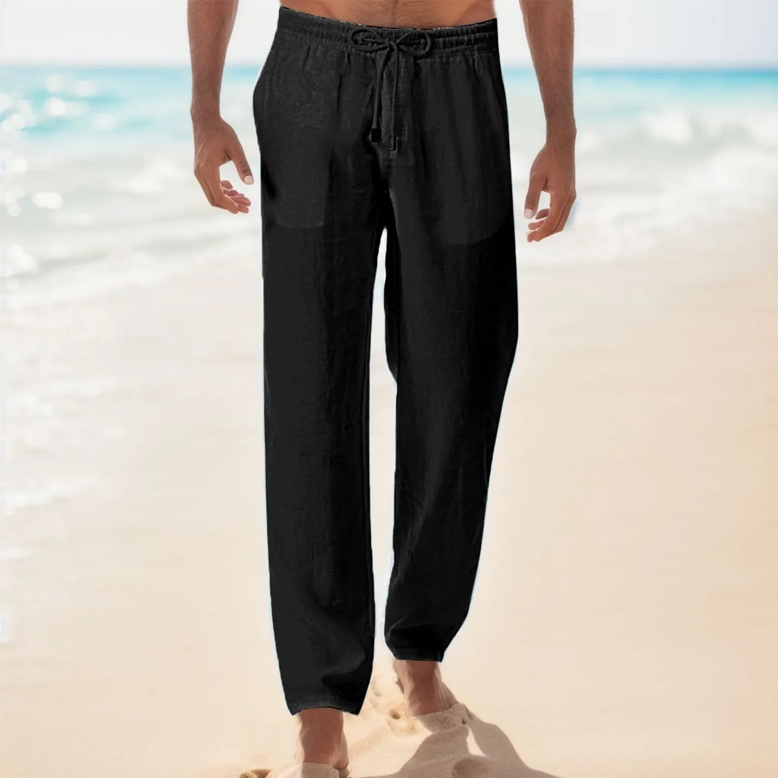 Men Cotton Linen Pants Solid Color Loose Wide Leg Straight Trousers Fitness Outdoor Sports Trousers Drawstring Pocket Beach Pant
Men Cotton Linen Pants Solid Color Loose Wide Leg Straight Trousers Fitness Outdoor Sports Trousers Drawstring Pocket Beach Pant