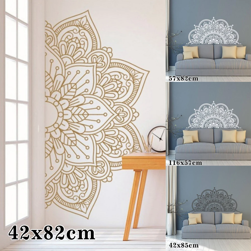Durable New Pratical Wall Sticker Removable 1pc Art DIY Decor Gold /White /Black Home In Half Mandala Mural PVC
Durable New Pratical Wall Sticker Removable 1pc Art DIY Decor Gold /White /Black Home In Half Mandala Mural PVC