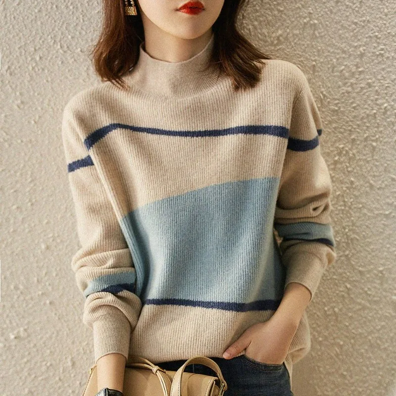 Women's Sweater Pullover Spring 2023 New Fashion Sweater Inner Wear Korean Style Loose Sweater Half Turtleneck Bottoming Shirt
Women's Sweater Pullover Spring 2023 New Fashion Sweater Inner Wear Korean Style Loose Sweater Half Turtleneck Bottoming Shirt