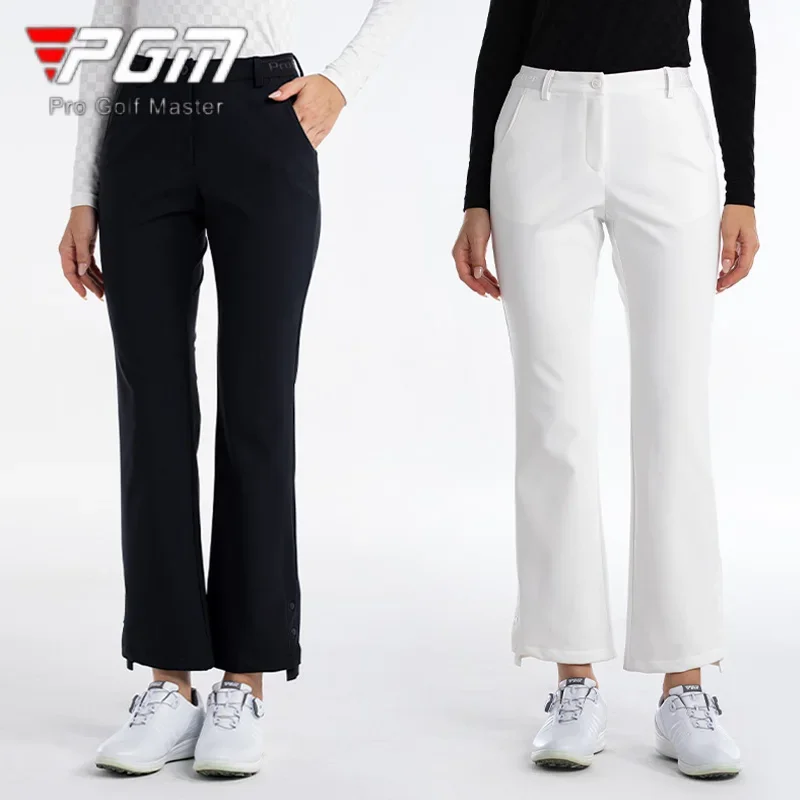 

PGM Women Split Golf Flared Pants Ladies Elastic Waistband Long Trousers Women Slim High-Waist Sweatpants Casual Golf Pants