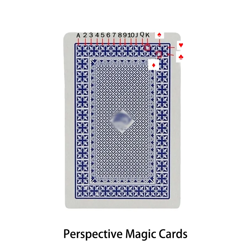 

Marked Deck Playing Cards Poker Magic Tricks Perspective Poker Cards Close-up Street Illusion Gimmick Easy to do for Beginner