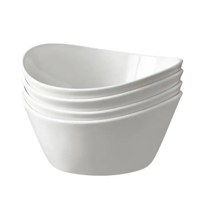 and Back White Porcelain Wavy Serve Bowls, Set of 4
and Back White Porcelain Wavy Serve Bowls, Set of 4