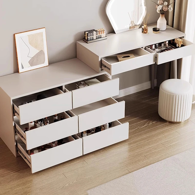 Nordic White Simplicity Vanity Table Bedroom Luxury Drawers Vanity Mirror Salon Meuble Coiffeuse Bedside Table Furniture
Nordic White Simplicity Vanity Table Bedroom Luxury Drawers Vanity Mirror Salon Meuble Coiffeuse Bedside Table Furniture