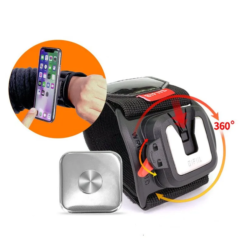 

Cellphone Bracket Quick Release Rotating Mobile Phone Wristband Bicycle Wrist Holder Mount For Iphone 15 Samsung Accessories