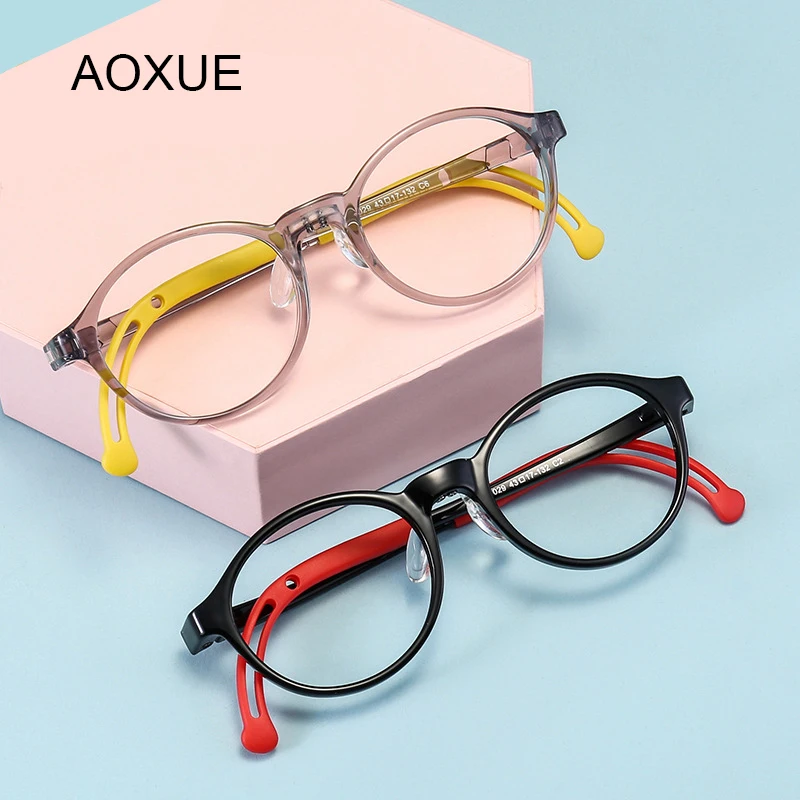 

Teens Children Myopia Glasses Frame Students Optical Eyeglasses Frames Silicone TR90 Flexible Protective Kids Spectacles Diopter