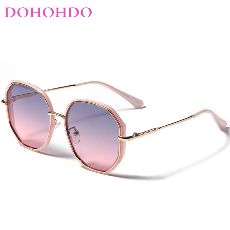 

DOHOHDO Polygon Square Men's Sunglasses Women's Fashion New Retro Luxury Brand Design Sun Glasses Female Metal Shades Eyeglasses