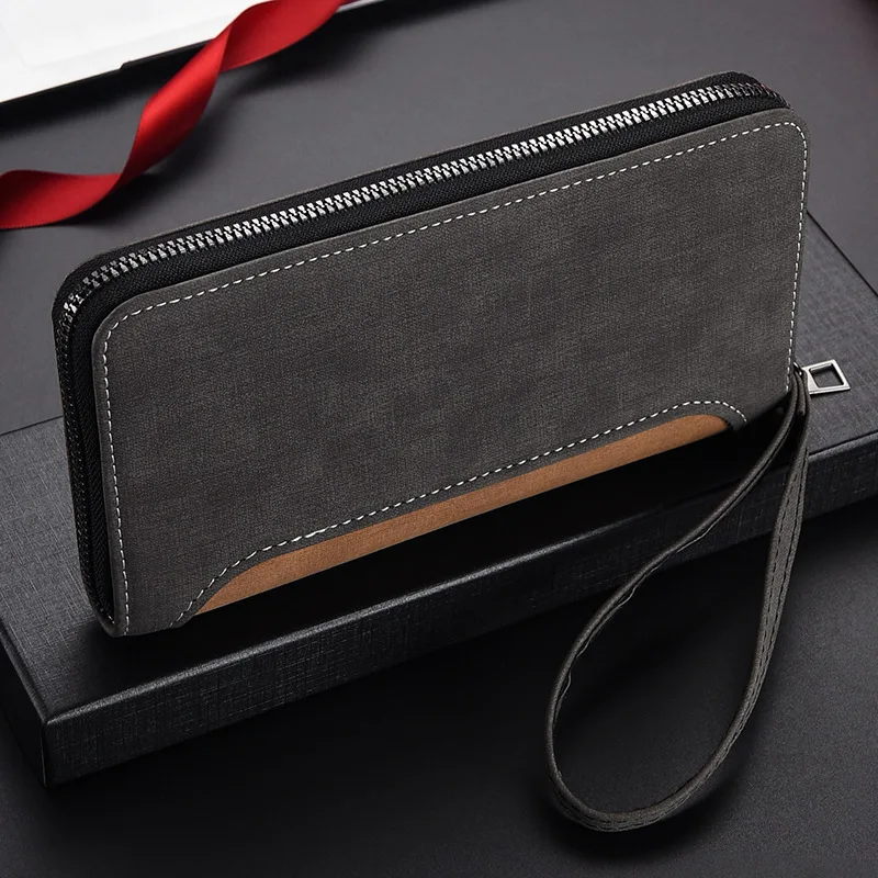 Men's Long Purse Zipper Wallets Business Large Capacity Brand Clutch bag Frosted Multi-functional card bag Mobile phone bag
Men's Long Purse Zipper Wallets Business Large Capacity Brand Clutch bag Frosted Multi-functional card bag Mobile phone bag