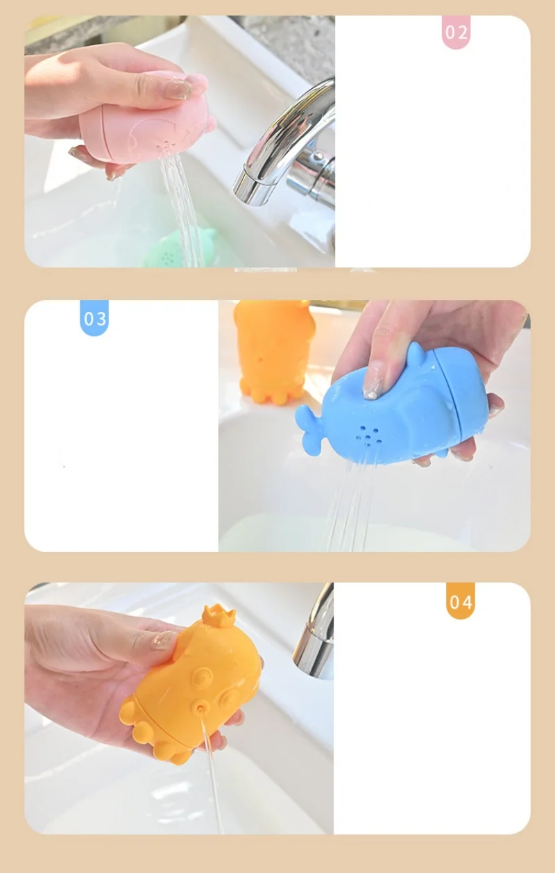 Bath Toys for Kids Ocean Series Bathtub Toys Silicone Bath Toys for Babies Silicone Sprinkler Bathtub Animal Toy Bath Toys for Kids Ocean Series Bathtub Toys Silicone Bath Toys for Babies Silicone Sprinkler Bathtub Animal Toy