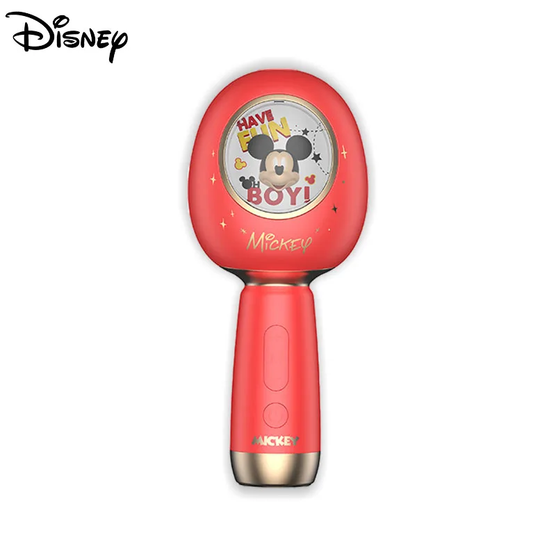 

Disney Mickey Minnie Children's Handheld Wireless Bluetooth Microphone Stereo Home Ktv Kara Ok Long Endurance Space Capsule Mic