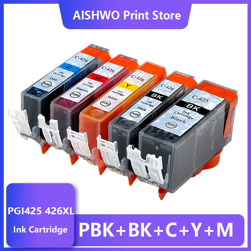 

ASW For Canon PGI425 PGI-425 CLI-426 Compatible Ink cartridge For Canon PIXMA IP4840/IP4940/IX6540/MG5140/5240 Printer