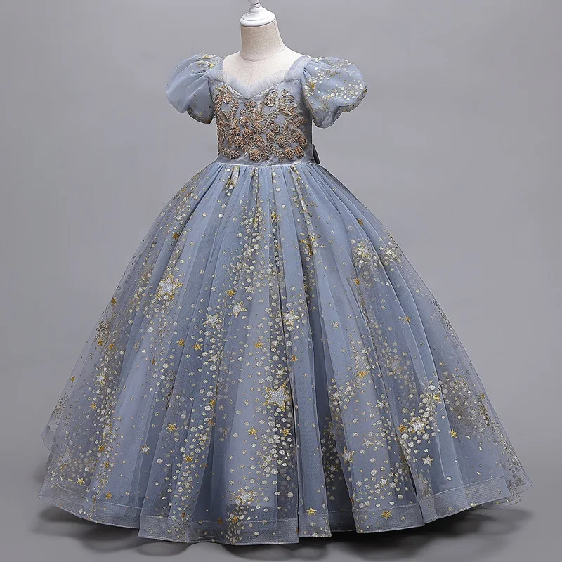 Girls Gala Formal Occasion Luxury Festive Party Princess Dresses Elegant Gown 4 to 14 Years Children's Long Tulle Robe Clothes
Girls Gala Formal Occasion Luxury Festive Party Princess Dresses Elegant Gown 4 to 14 Years Children's Long Tulle Robe Clothes
