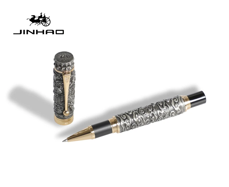 Jinhao Vintage Metal Rollerball Pen Dragon Cloud Heavy Big Pen M Point Ancient Gray Carving Embossing Writing Ink Pen JR012
Jinhao Vintage Metal Rollerball Pen Dragon Cloud Heavy Big Pen M Point Ancient Gray Carving Embossing Writing Ink Pen JR012