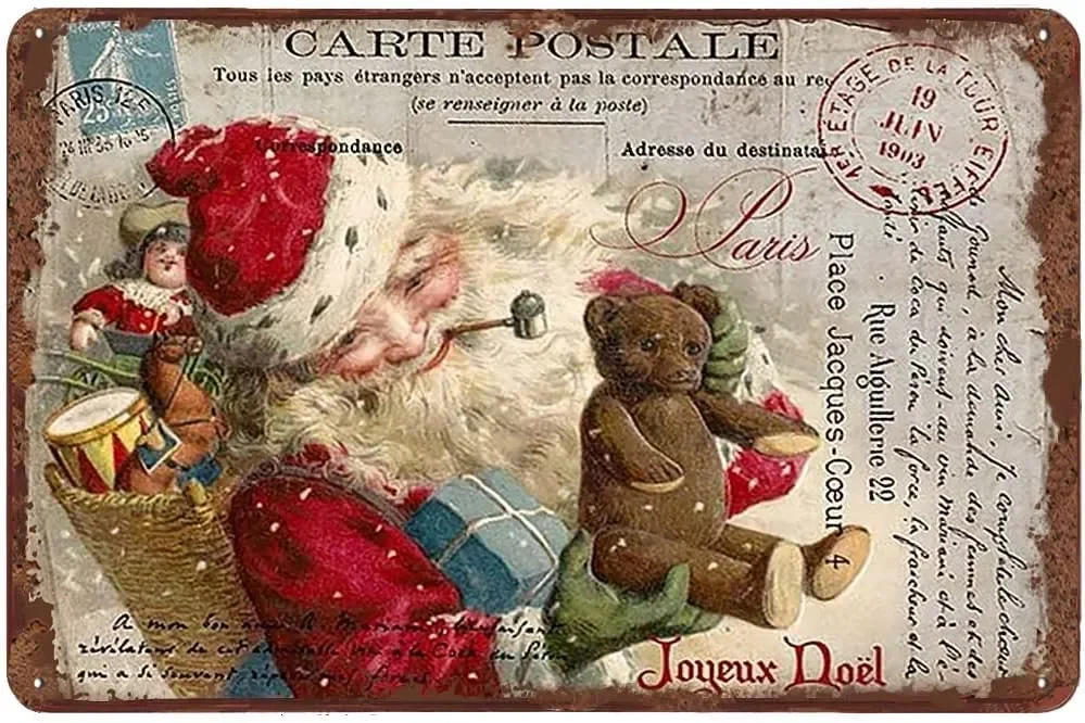 Christmas Santa Postcard Christmas for Home Vintage Metal Signs Wall Decor Coffee Shop Plate Painting Retro Novelty Bar Kitchen
Christmas Santa Postcard Christmas for Home Vintage Metal Signs Wall Decor Coffee Shop Plate Painting Retro Novelty Bar Kitchen