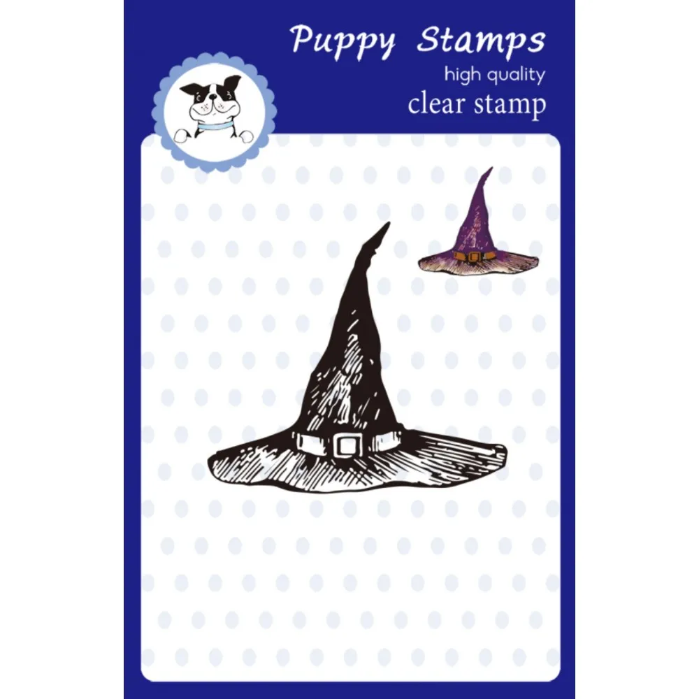 

PUPPY STAMP Witch Hat Clear Stamps Metal Cutting Dies Decorating Scrapbook Diy Paper Card Album Mould Embossing Craft Halloween