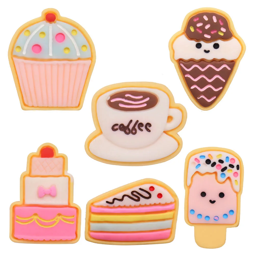 Single Sale 1pcs Resin Kawaii Cupcake Ice Cream Slippers Shoe Charms Accessories Kid Designer Decoration DIY Croc Jibz Present
Single Sale 1pcs Resin Kawaii Cupcake Ice Cream Slippers Shoe Charms Accessories Kid Designer Decoration DIY Croc Jibz Present