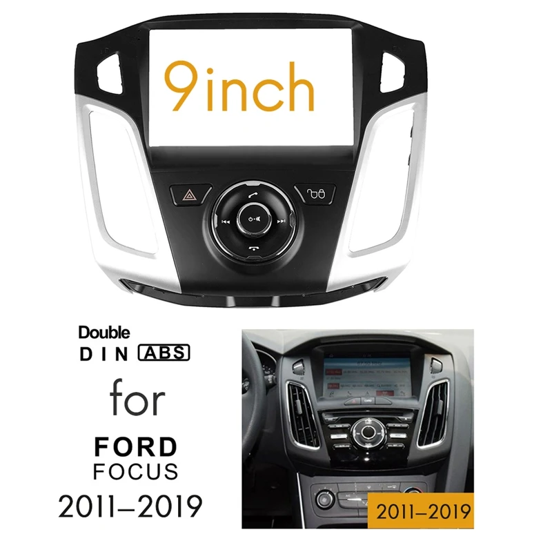 

9 дюймовый 2 Din Автомобильный приборной панели рамка радио видео приборной панели MP5 плеер DVD адаптер панель для Ford Focus 3 2011-2019